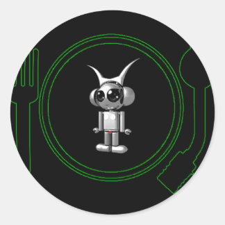 Sticker Rond assiette d'astro 3d