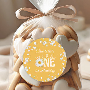 Sticker Rond Assiette en papier pour le 1er anniversaire de Mus