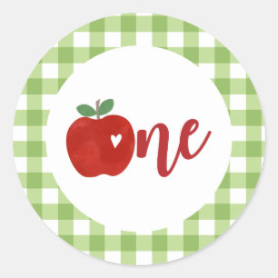 Sticker Rond Assiettes en papier pour le premier anniversaire A