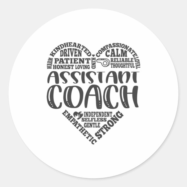 Sticker Rond Assistant Coach, entraîneur de danse, art du métro (Devant)