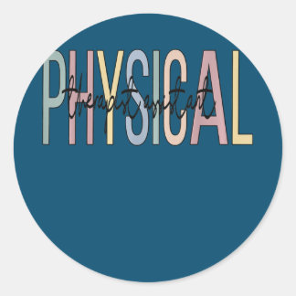 Sticker Rond Assistant de physiothérapie Boho PTA