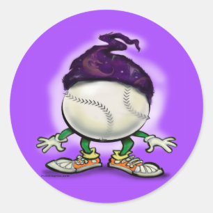 Sticker Rond Assistant de softball