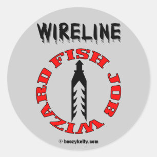 Sticker Rond Assistant de travail de poisson filaire, Stick de