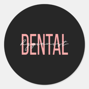 Sticker Rond Assistant dentaire hygiéniste