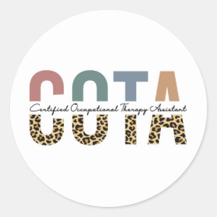 Sticker Rond Assistant en ergothérapie certifié COTA