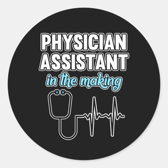 Sticker Rond Assistant Médecin Pour Faire Des Étudiants Médical (Devant)