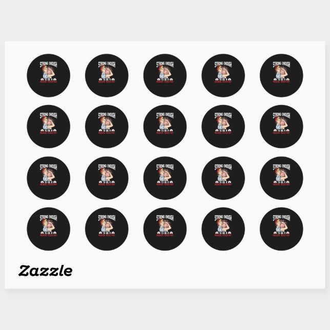 Sticker Rond Assistant médical de Strong Enough (Feuille)