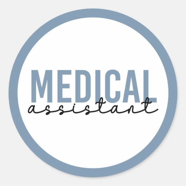 Sticker Rond Assistant Médicale MA | Assistant clinique (Devant)