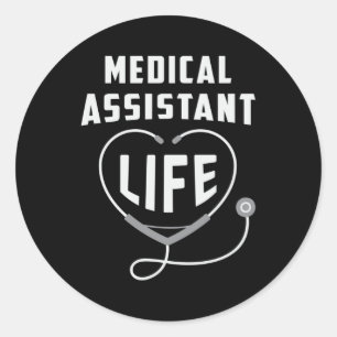 Sticker Rond Assistant Médicale Vie Médecine Infirmière Funny