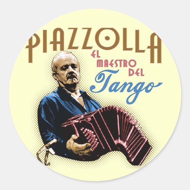 Sticker Rond Astor Piazzolla (Devant)