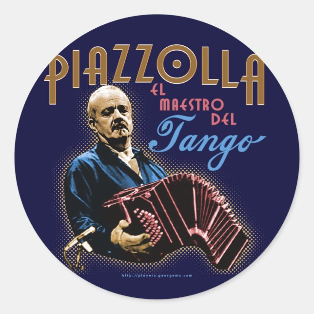 Sticker Rond Astor Piazzolla (Devant)