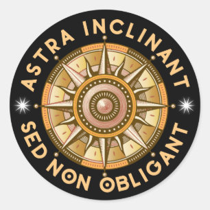Sticker Rond Astra inclinant, sed non obligant