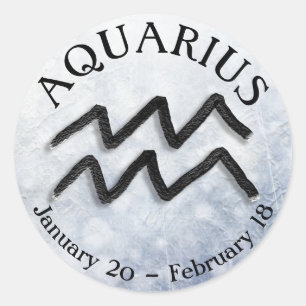 Sticker Rond Astrologie d'horoscope de Verseau de signe de
