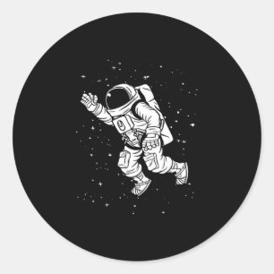 STICKER ROND ASTRONAUT ESPACE