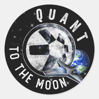 Sticker Rond Astronaut Patinage Quant QNT Crypto Coin HODL Toke