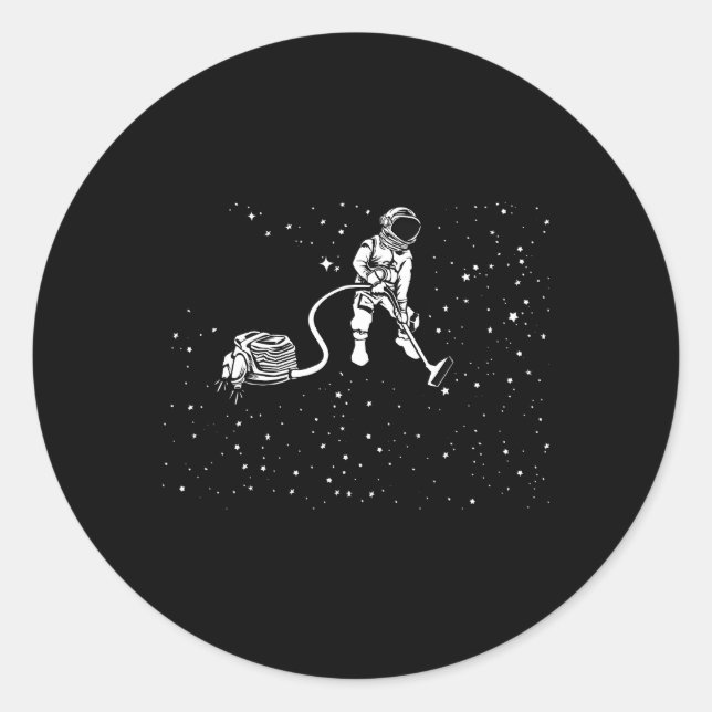 Sticker Rond Astronaut Pour Le Vide Spatial (Devant)