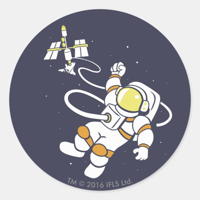 Sticker Rond Astronaute (Devant)