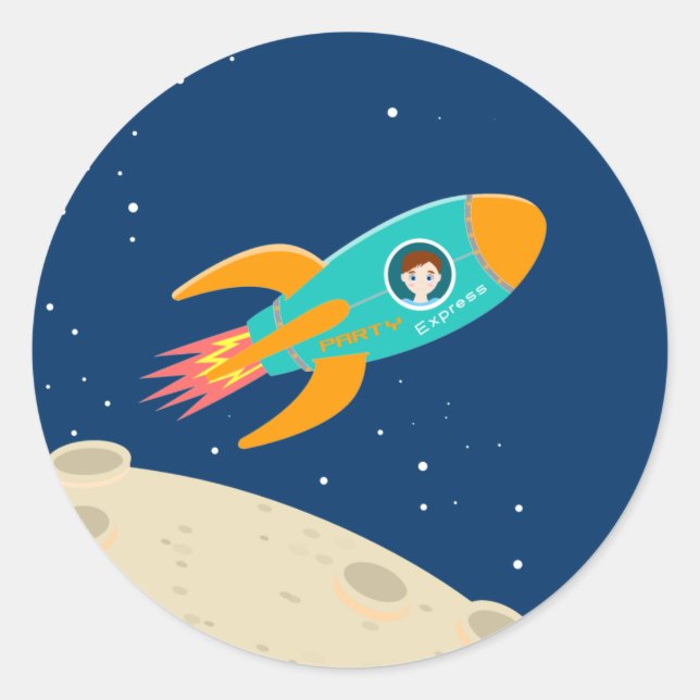 Sticker Rond Astronaute (Devant)