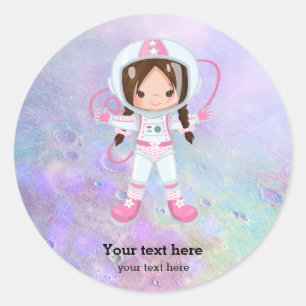 Sticker Rond Astronaute