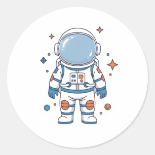 Sticker Rond Astronaute, 1er Tour Autour du Soleil Anniversaire