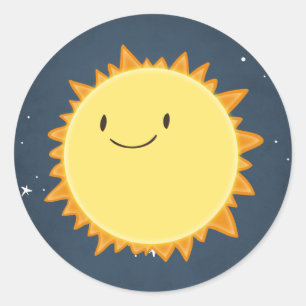 Sticker Rond Astronaute de fusée de l'enveloppe spatiale