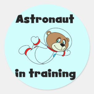 Sticker Rond Astronaute d'ours en T-shirts et cadeaux de