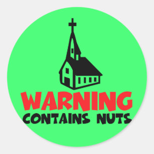 Sticker Rond Athée hilare