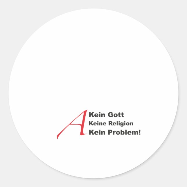 Sticker Rond atheist (Devant)
