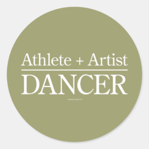 Sticker Rond Athlète + Artiste = Danseuse
