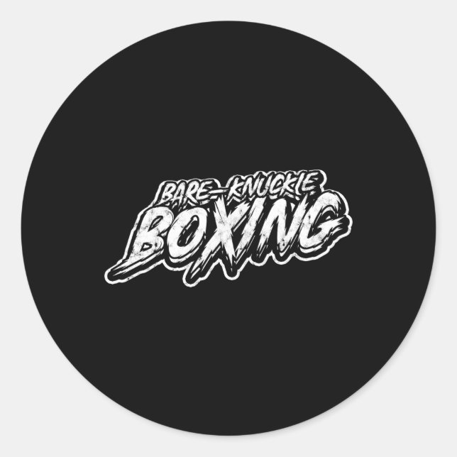 Sticker Rond Athlète de boxe à col nu (Devant)
