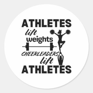 Sticker Rond Athlète de cascade de cheerleading Escouade de che