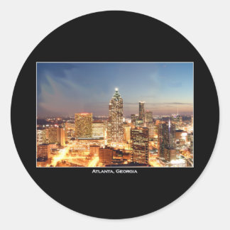 Sticker Rond Atlanta, Georgia at Night - Belle Skyline