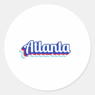 Sticker Rond Atlanta vintage