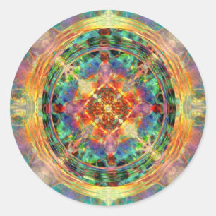 Sticker Rond Atlantis Rainbow Mandala