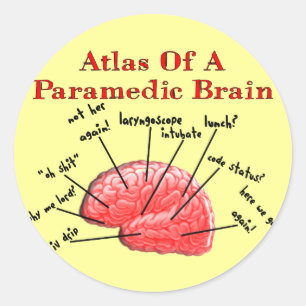 Sticker Rond Atlas d'un cerveau paramétrique