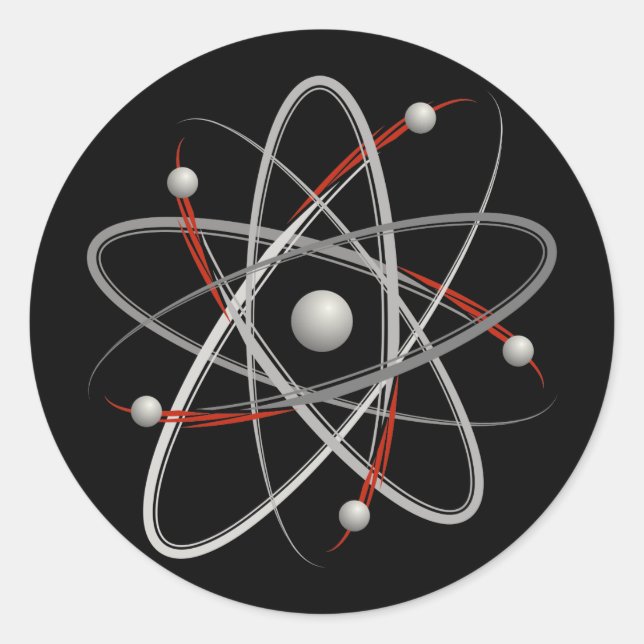 Sticker Rond Atom (004a) (Devant)