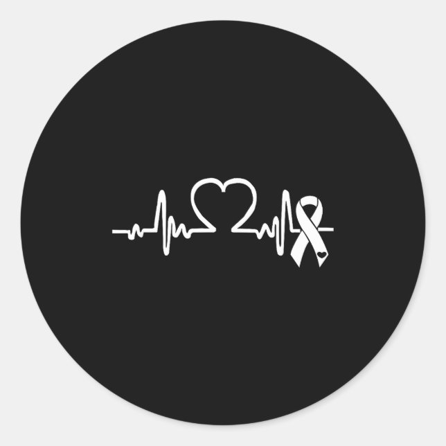 Sticker Rond Atrial Fibrillation American Heart Disease Awarene (Devant)