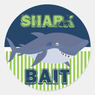 Sticker Rond Attaque de requin
