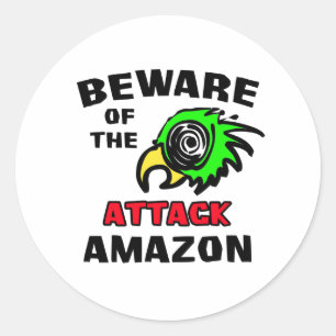 Sticker Rond Attaquer Amazon
