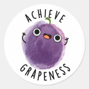 Sticker Rond Atteindre l'aspect amusant jeu de pépin positif