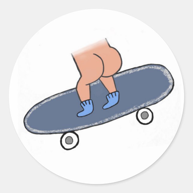 Sticker Rond Atteindre le pont (Devant)