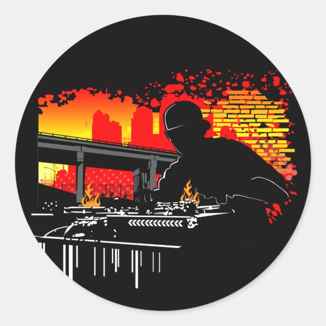 Sticker Rond Atteintes à l'effraction (Devant)