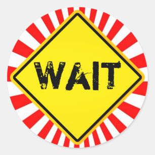 Sticker Rond attendre