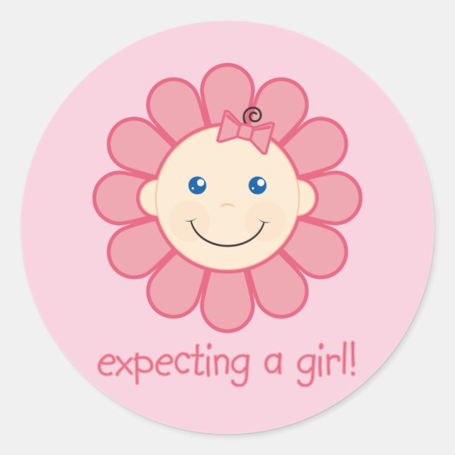 Sticker Rond Attendre une fille (Devant)