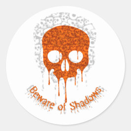 Sticker Rond Attention aux ombres