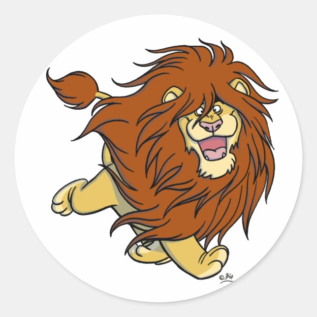 Sticker Rond Attraction de manne : Cheveux dans le Mouvement au (Devant)