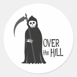 Sticker Rond Au-dessus de la colline