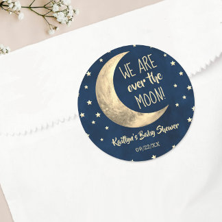 Sticker Rond Au-Dessus De La Lune | BABY SHOWER