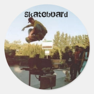 Sticker Rond au-dessus du BBQ, planche à roulettes