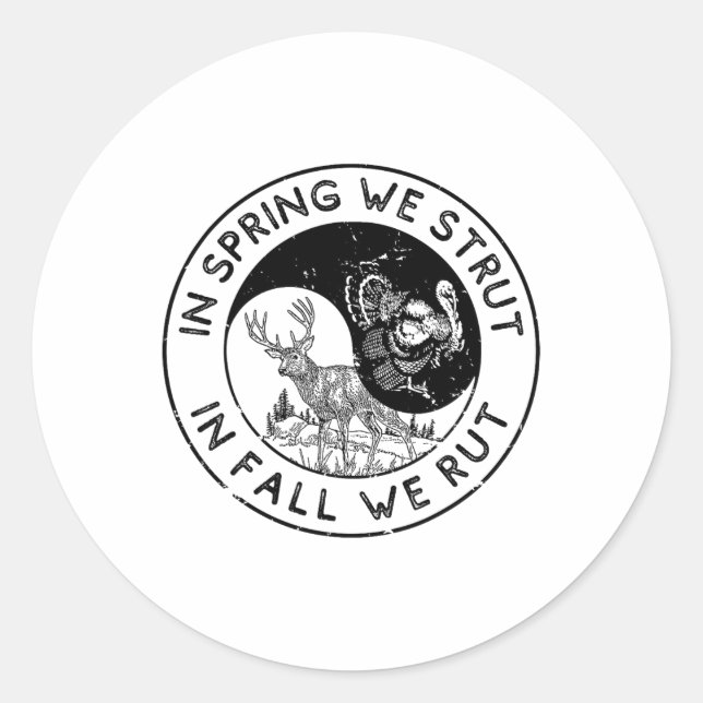 Sticker Rond Au Printemps Nous Commençons À L'Automne Nous Coup (Devant)